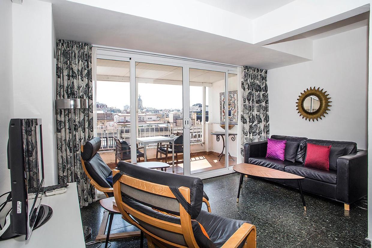 The Gran Via Penthouse Leilighet Barcelona Eksteriør bilde